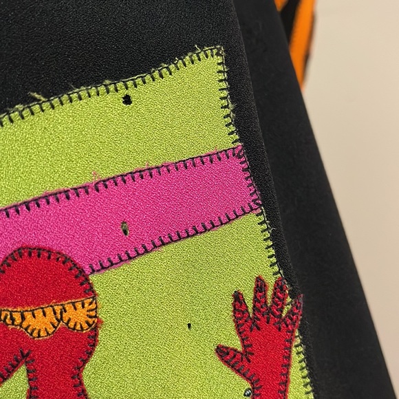 Moschino Rickrack Black Blazer The Nanny Iris Apfel Sun Dove Palm Tree - Picture 6 of 16